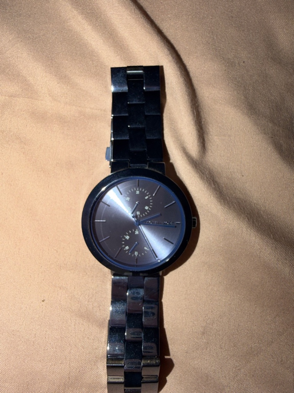Michael Kors Black Stainless Steel Link Watch